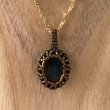 Load image into Gallery viewer, Blue Labradorite &#39;Amulet&#39; Cameo Pendant