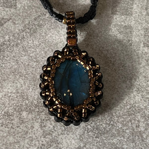 Blue Labradorite 'Amulet' Necklace