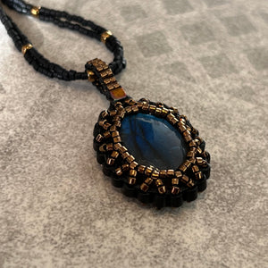 Blue Labradorite 'Amulet' Necklace