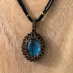 Blue Labradorite 'Amulet' Necklace