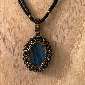 Blue Labradorite 'Amulet' Necklace