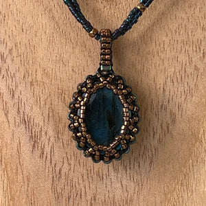 Blue Labradorite 'Amulet' Necklace