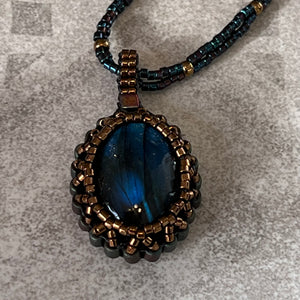 Blue Labradorite 'Amulet' Necklace