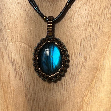 Load image into Gallery viewer, Blue Labradorite &#39;Amulet&#39; Necklace