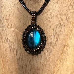 Blue Labradorite 'Amulet' Necklace