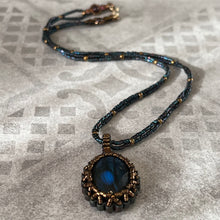 Load image into Gallery viewer, Blue Labradorite &#39;Amulet&#39; Necklace