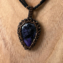 Load image into Gallery viewer, Charoite &#39;Amulet&#39; Necklace