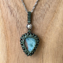 Load image into Gallery viewer, Larimar &#39;Amulet&#39; Teardrop Pendant