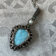 Load image into Gallery viewer, Larimar &#39;Amulet&#39; Teardrop Pendant