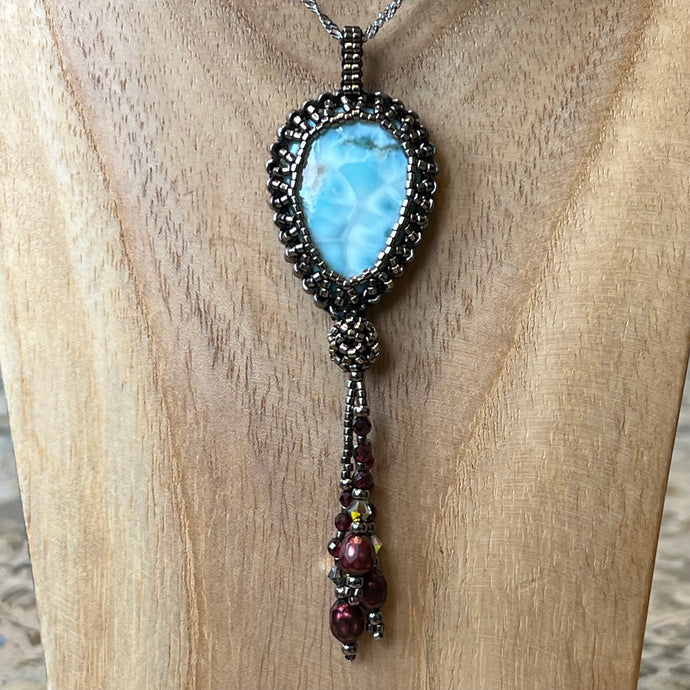 Larimar Tassel Pendant