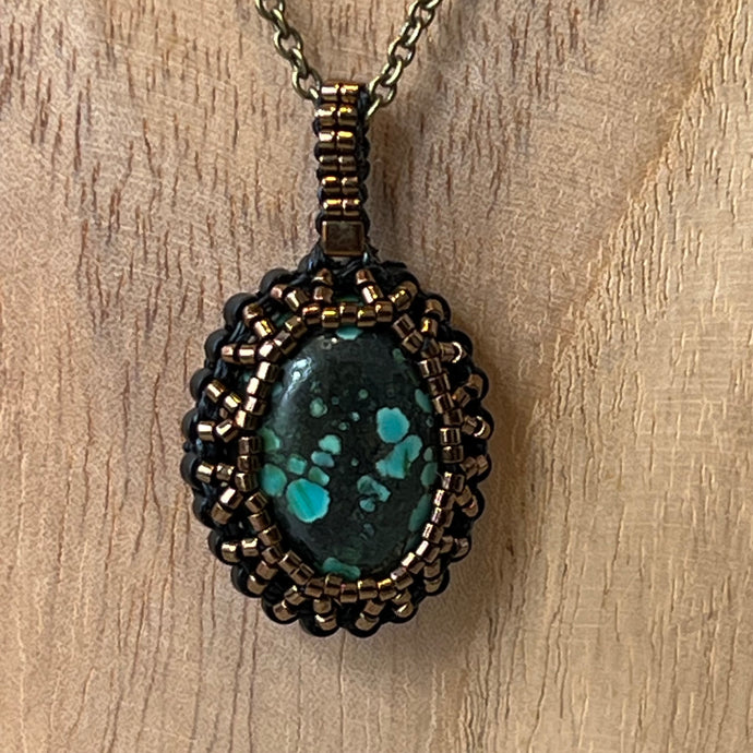 Tibetan Turquoise ’Amulet’ Pendant